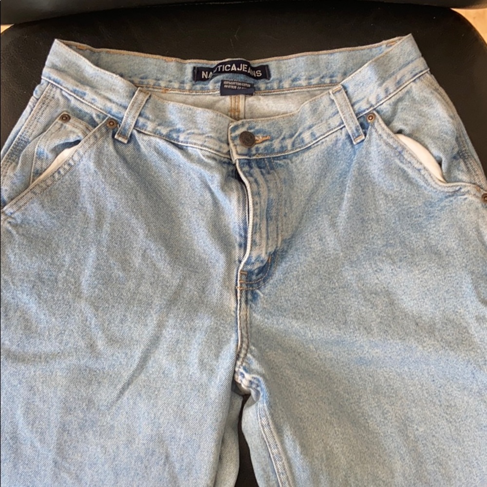 Nautica light wash wide leg utility Jean